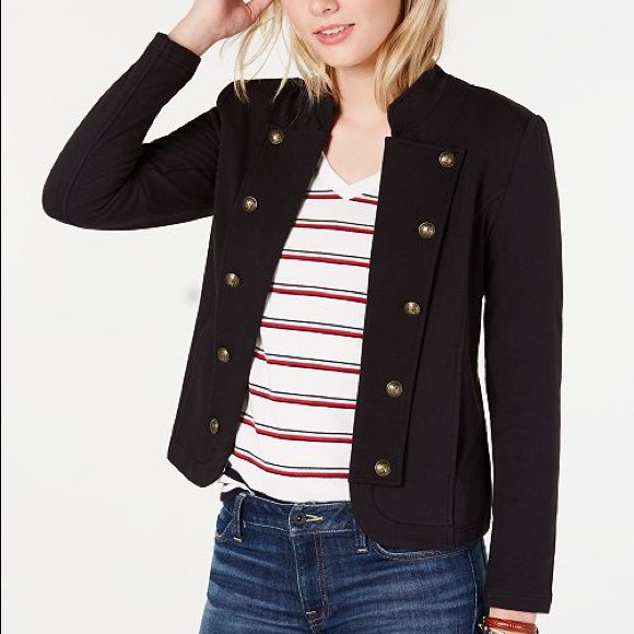 Tommy Hilfiger Jackets & Blazers - NWT TOMMY HILFIGER black cotton jacket